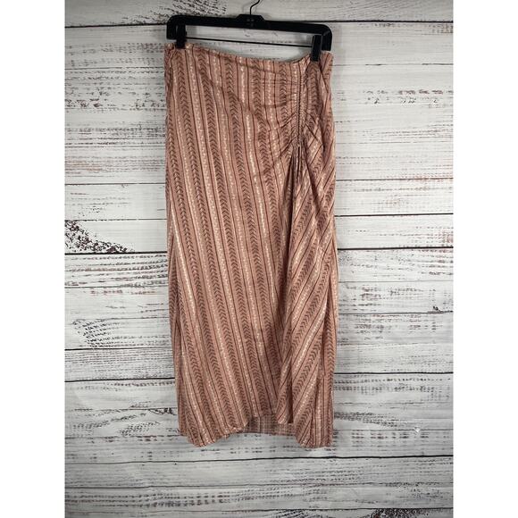 Vanessa Bruno Dresses & Skirts - Vanessa Bruno Skirt Women's SZ 42 US10 Midi Boho Ruched Patterned Viscose Blend